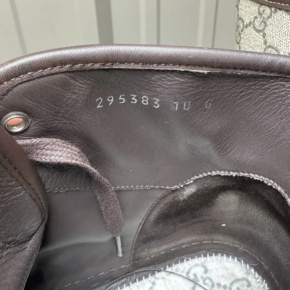Gucci GG Supreme Monogram High Top Men's UK 10~US 11 295383 - Missing Insoles
